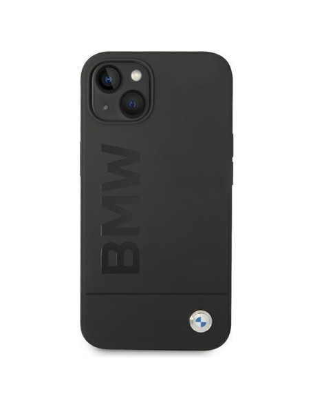 BMW Silicone Signature Logo MagSafe dėklas iPhone 14 Plus - juodas BMW Silicone Signature Logo MagSafe dėklas iPhone 14 Plus - juodas