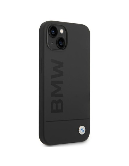 BMW Silicone Signature Logo MagSafe dėklas iPhone 14 Plus - juodas BMW Silicone Signature Logo MagSafe dėklas iPhone 14 Plus - juodas