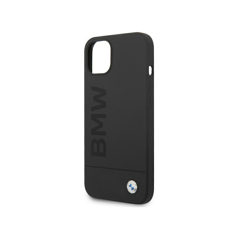 BMW Silicone Signature Logo MagSafe dėklas iPhone 14 Plus - juodas