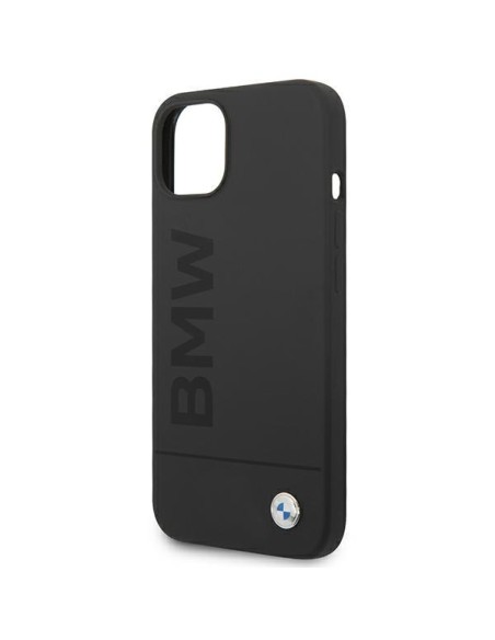 BMW Silicone Signature Logo MagSafe dėklas iPhone 14 Plus - juodas BMW Silicone Signature Logo MagSafe dėklas iPhone 14 Plus - juodas