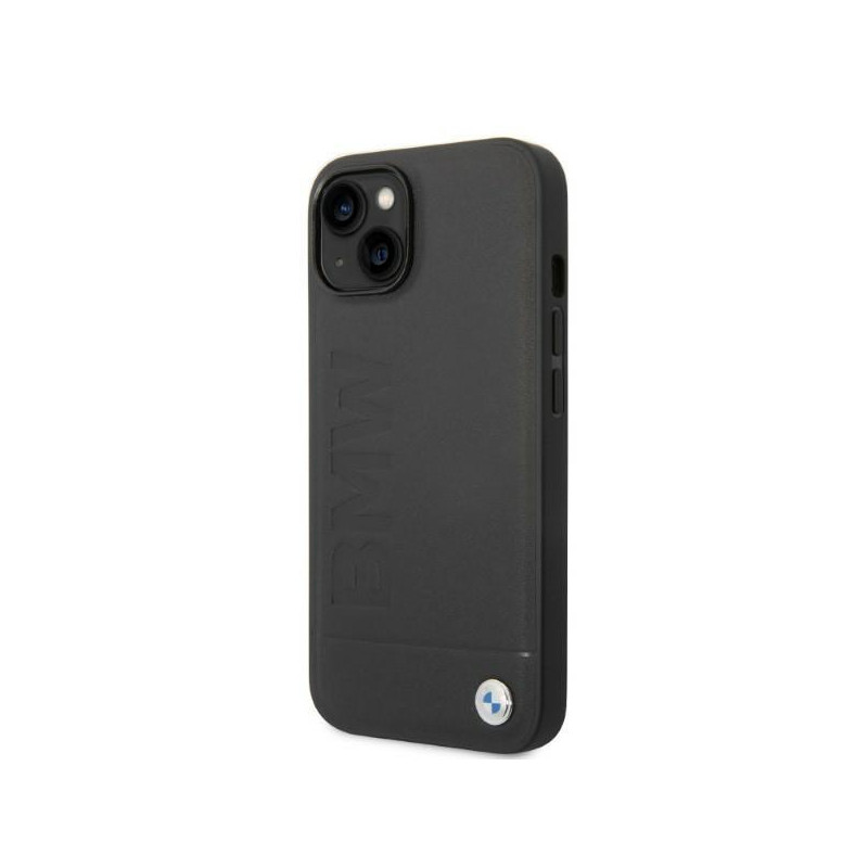 BMW Signature Logo Imprint MagSafe dėklas iPhone 14 Plus - juodas