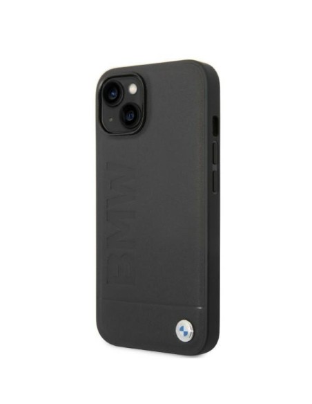 BMW Signature Logo Imprint MagSafe dėklas iPhone 14 Plus - juodas BMW Signature Logo Imprint MagSafe dėklas iPhone 14 Plus - juodas