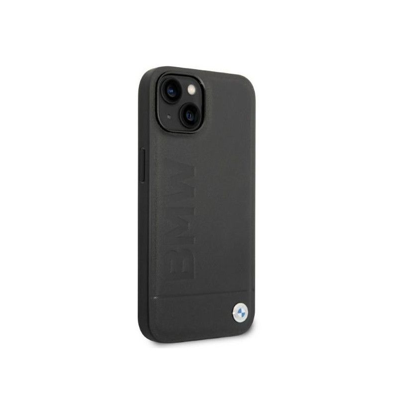 BMW Signature Logo Imprint MagSafe dėklas iPhone 14 Plus - juodas