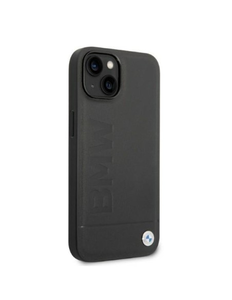 BMW Signature Logo Imprint MagSafe dėklas iPhone 14 Plus - juodas BMW Signature Logo Imprint MagSafe dėklas iPhone 14 Plus - juodas