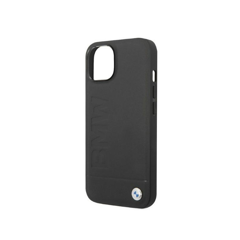 BMW Signature Logo Imprint MagSafe dėklas iPhone 14 Plus - juodas