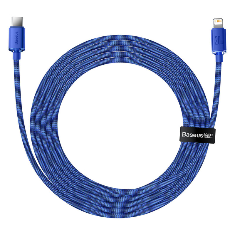Kabelio laidas greitam įkrovimui ir duomenų perdavimui USB-C iPhone Lightning 20W 2m mėlynas