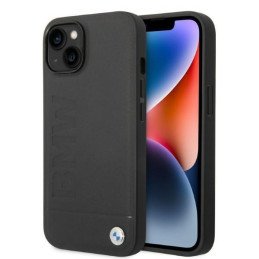 BMW Signature Logo Imprint MagSafe dėklas iPhone 14 - juodas
