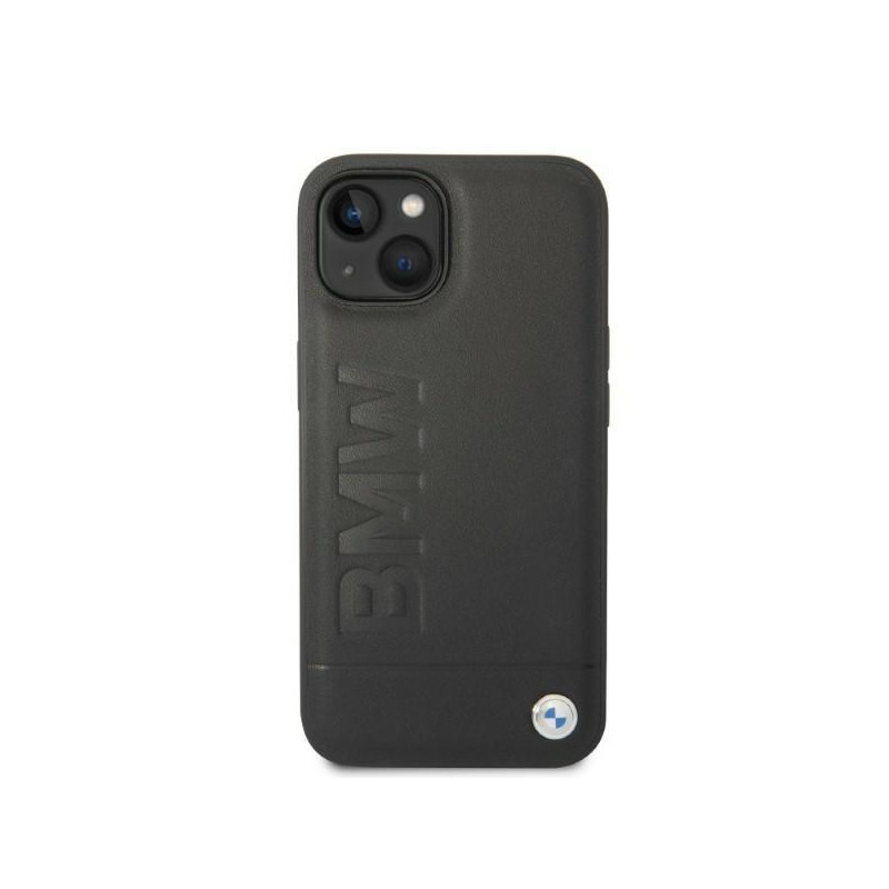 BMW Signature Logo Imprint MagSafe dėklas iPhone 14 - juodas