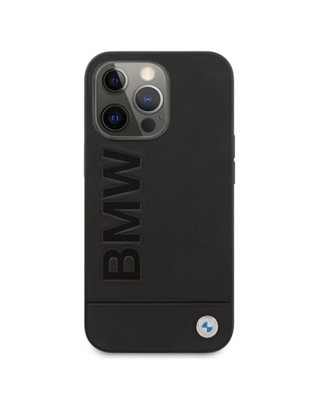 BMW Signature Logo Imprint MagSafe dėklas iPhone 14 Pro Max - juodas