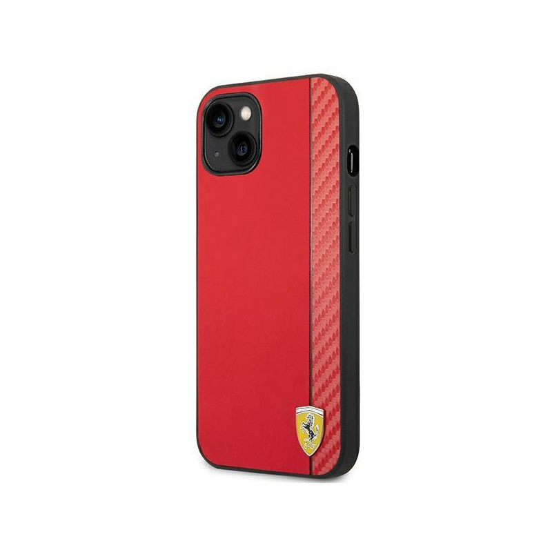 Ferrari Carbon dėklas iPhone 14 Plus - raudonas