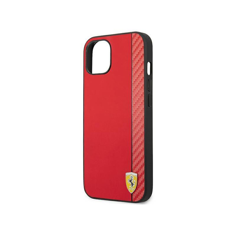 Ferrari Carbon dėklas iPhone 14 Plus - raudonas