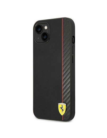 Ferrari Carbon dėklas iPhone 14 - juodas Ferrari Carbon dėklas iPhone 14 - juodas