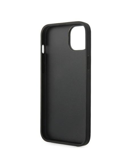 Ferrari Leather Stamp Sides dėklas iPhone 14 - juodas Ferrari Leather Stamp Sides dėklas iPhone 14 - juodas
