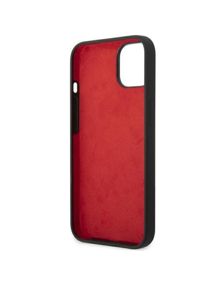 Ferrari Silicone Metal Logo dėklas iPhone 14 - juodas Ferrari Silicone Metal Logo dėklas iPhone 14 - juodas