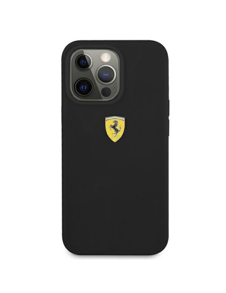 Ferrari silikoninis dėklas iPhone 13 Pro / iPhone 13 - juodas Ferrari silikoninis dėklas iPhone 13 Pro / iPhone 13 - juodas
