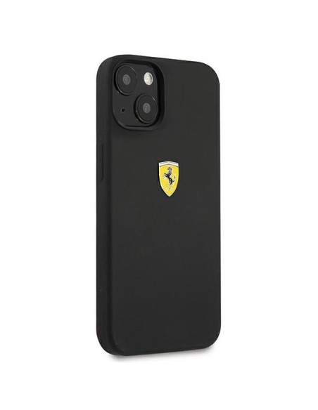 Ferrari silikoninis dėklas iPhone 13 mini - juodas Ferrari silikoninis dėklas iPhone 13 mini - juodas