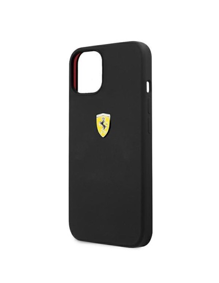 Ferrari silikoninis dėklas iPhone 13 mini - juodas Ferrari silikoninis dėklas iPhone 13 mini - juodas