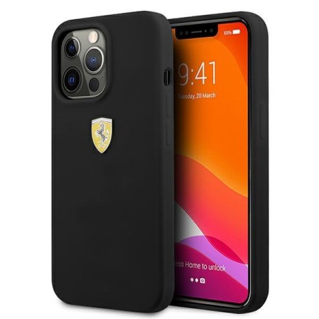 Ferrari silikoninis dėklas iPhone 13 Pro Max - juodas