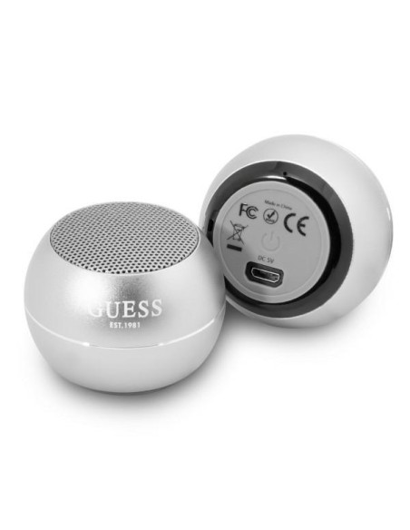 Guess mini Bluetooth garsiakalbis – pilkas Guess mini Bluetooth garsiakalbis – pilkas
