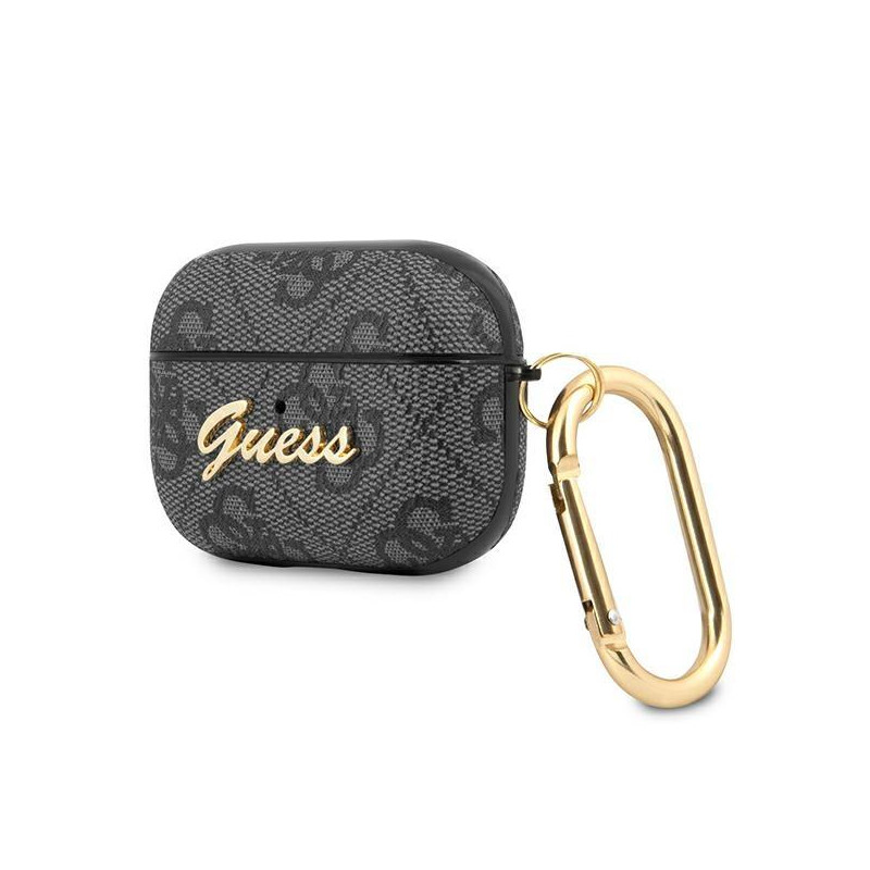 Guess 4G Script Metal Collection dėklas, skirtas AirPods Pro – pilkas