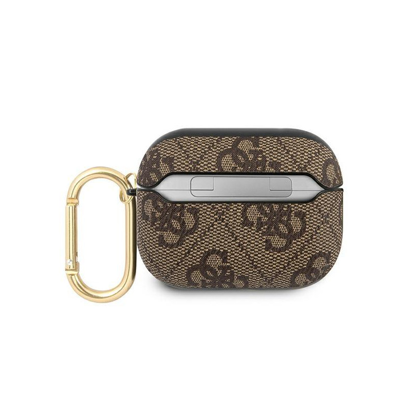 Guess 4G Script Metal Collection dėklas, skirtas AirPods Pro – rudas