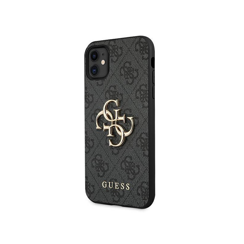 Guess 4G Big Metal Logo dėklas, skirtas iPhone 11 / Xr - pilkas
