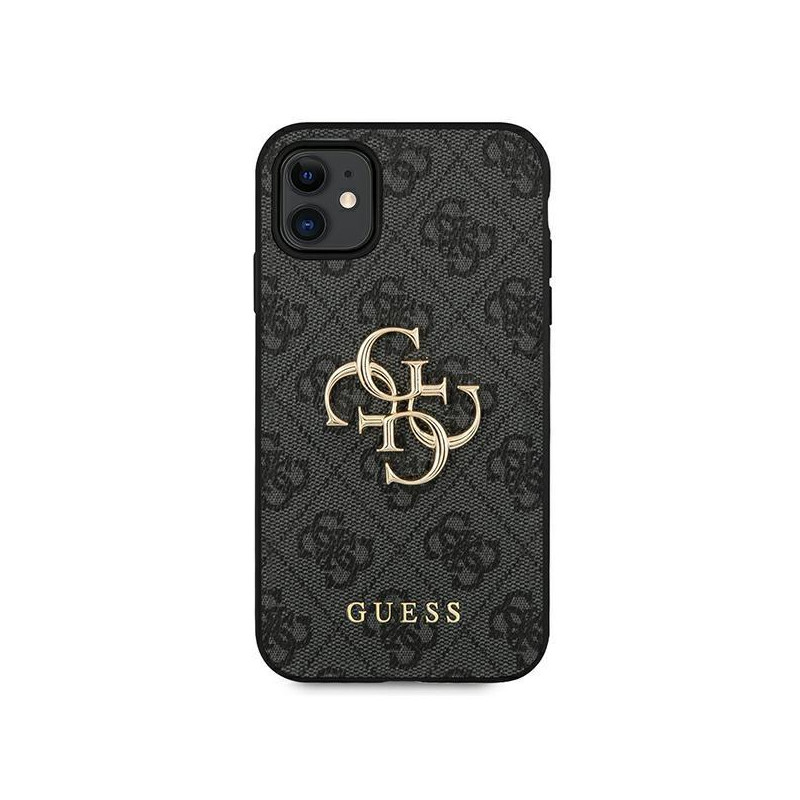 Guess 4G Big Metal Logo dėklas, skirtas iPhone 11 / Xr - pilkas