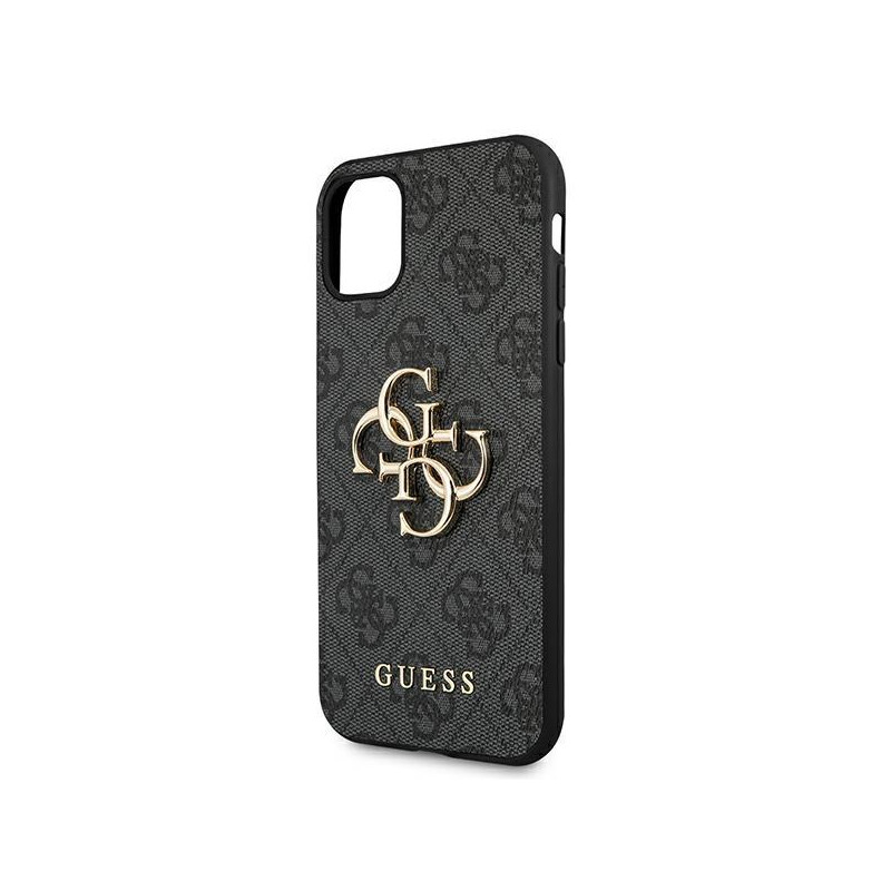 Guess 4G Big Metal Logo dėklas, skirtas iPhone 11 / Xr - pilkas