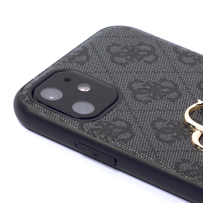 Guess 4G Big Metal Logo dėklas, skirtas iPhone 11 / Xr - pilkas