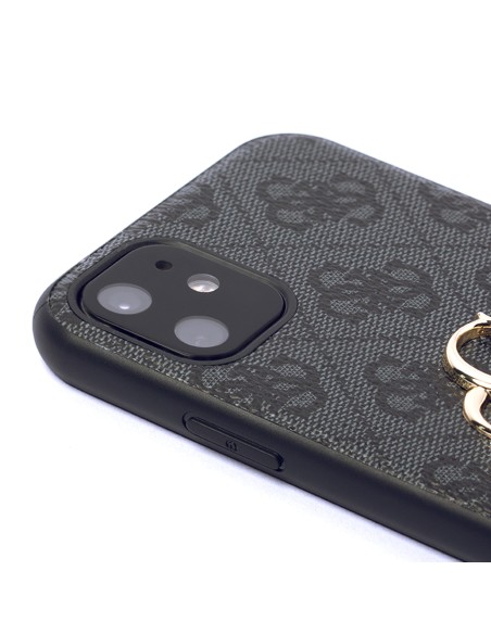 Guess 4G Big Metal Logo dėklas, skirtas iPhone 11 / Xr - pilkas