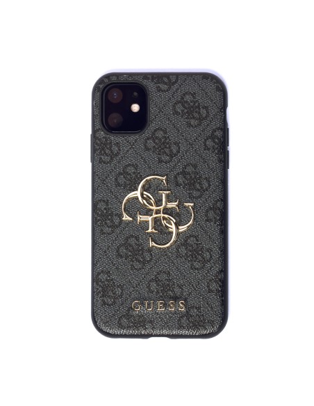 Guess 4G Big Metal Logo dėklas, skirtas iPhone 11 / Xr - pilkas