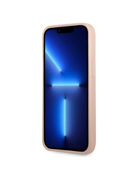 Guess Saffiano Triangle Logo Cardslot dėklas, skirtas iPhone 13 Pro / iPhone 13 - rožinė Guess Saffiano Triangle Logo Cardslot dėklas, skirtas iPhone 13 Pro / iPhone 13 - rožinė