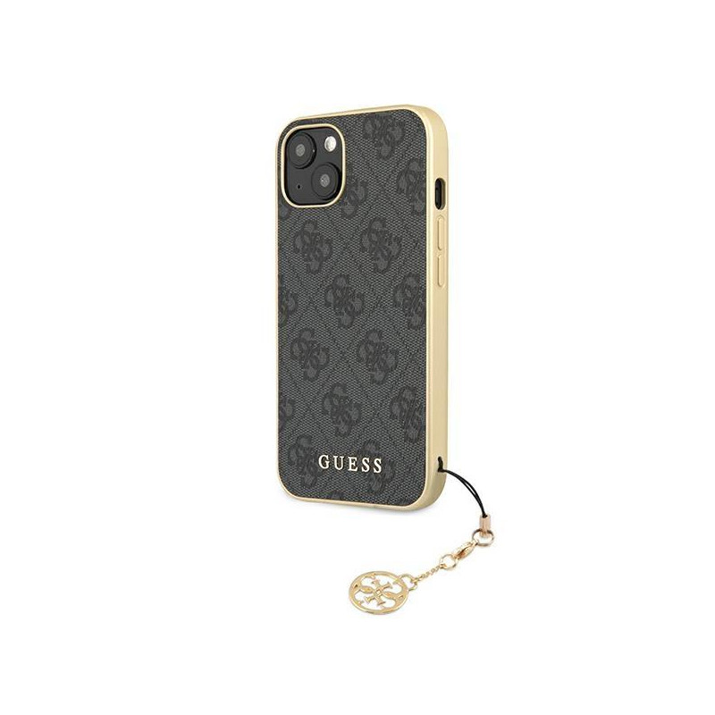 Guess 4G Charms Collection dėklas iPhone 13 - pilkas