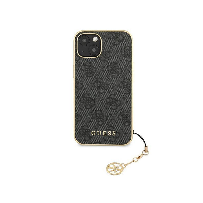 Guess 4G Charms Collection dėklas iPhone 13 - pilkas