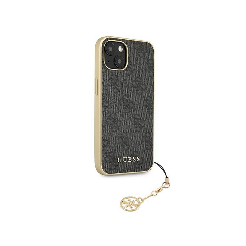 Guess 4G Charms Collection dėklas iPhone 13 - pilkas