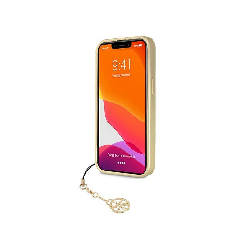 Guess 4G Charms Collection dėklas iPhone 13 - pilkas