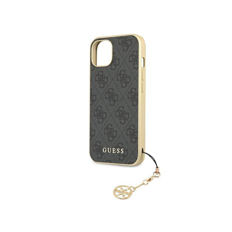 Guess 4G Charms Collection dėklas iPhone 13 - pilkas