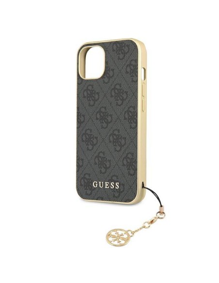Guess 4G Charms Collection dėklas iPhone 13 - pilkas Guess 4G Charms Collection dėklas iPhone 13 - pilkas