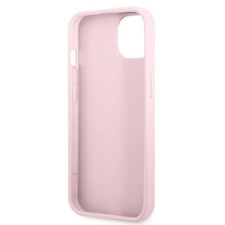 Guess Saffiano Hot Stamp & Metal Logo dėklas, skirtas iPhone 13 mini - violetinė Guess Saffiano Hot Stamp & Metal Logo dėklas, skirtas iPhone 13 mini - violetinė
