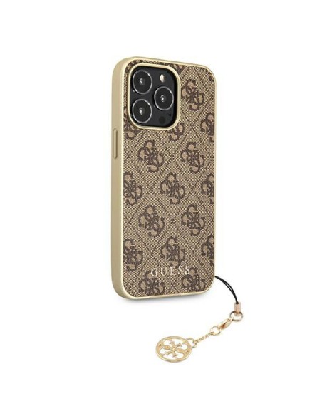 Guess 4G Charms Collection dėklas, skirtas iPhone 13 Pro Max - rudas Guess 4G Charms Collection dėklas, skirtas iPhone 13 Pro Max - rudas