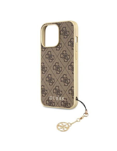 Guess 4G Charms Collection dėklas, skirtas iPhone 13 Pro Max - rudas Guess 4G Charms Collection dėklas, skirtas iPhone 13 Pro Max - rudas