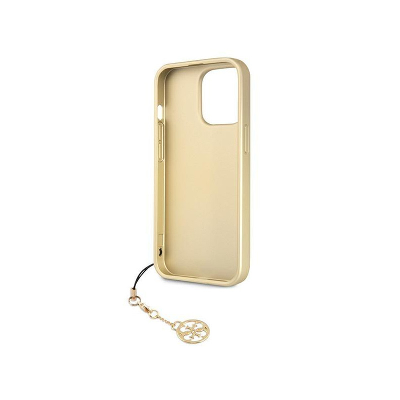 Guess 4G Charms Collection dėklas, skirtas iPhone 13 Pro Max - rudas
