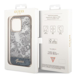 Guess Porcelain Collection dėklas, skirtas iPhone 14 Pro - pilkas