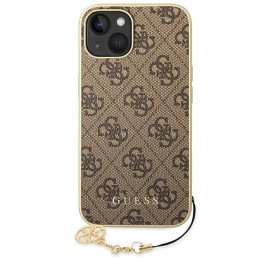 Guess 4G Charms Collection dėklas, skirtas iPhone 14 Plus - rudas