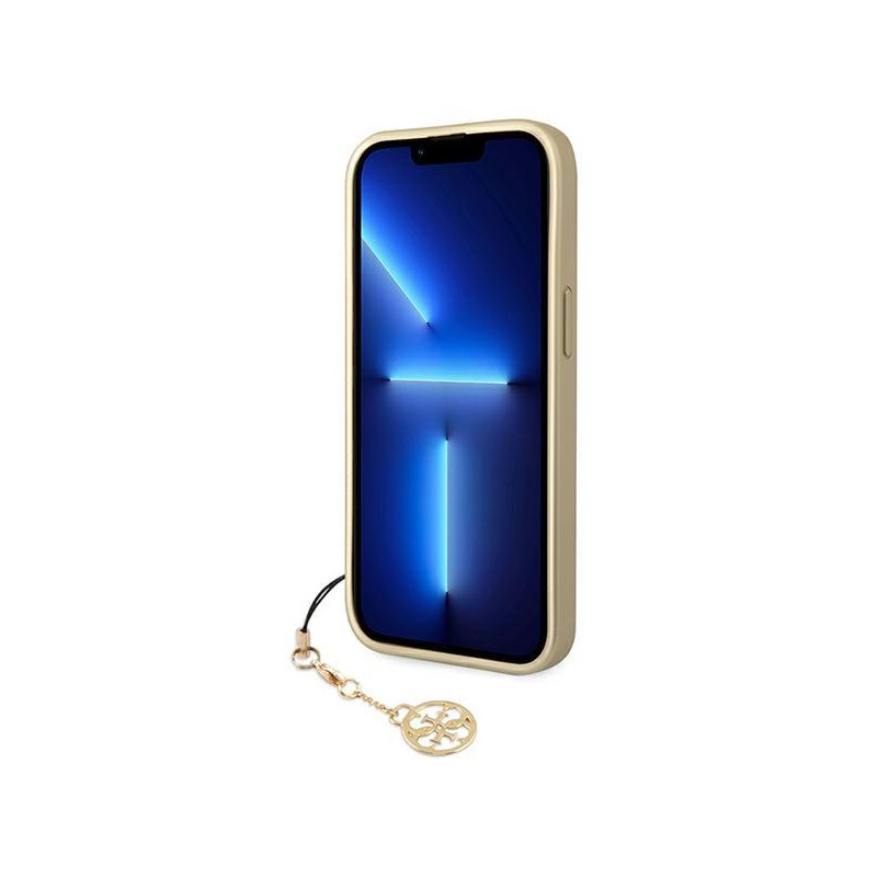 Guess 4G Charms Collection dėklas, skirtas iPhone 14 Plus - rudas