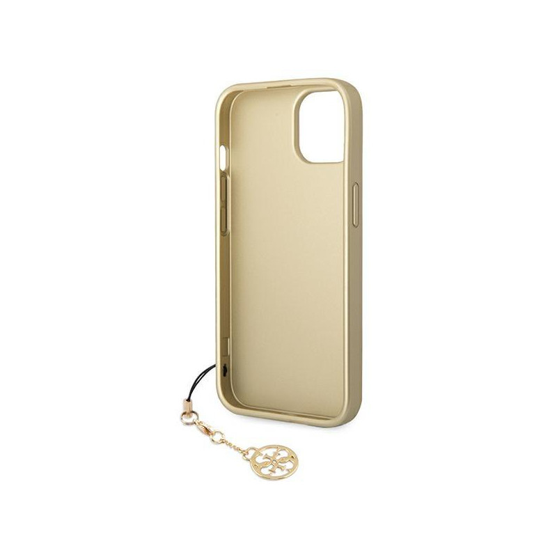 Guess 4G Charms Collection dėklas, skirtas iPhone 14 Plus - rudas