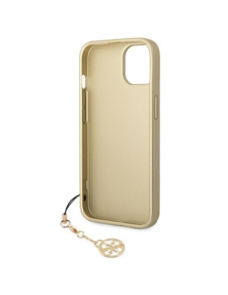 Guess 4G Charms Collection dėklas, skirtas iPhone 14 Plus - rudas