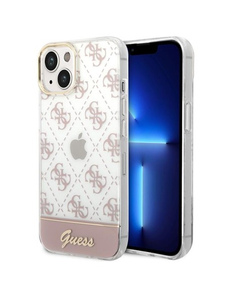 Guess 4G Pattern Script dėklas, skirtas iPhone 14 Plus – rožinis Guess 4G Pattern Script dėklas, skirtas iPhone 14 Plus – rožinis