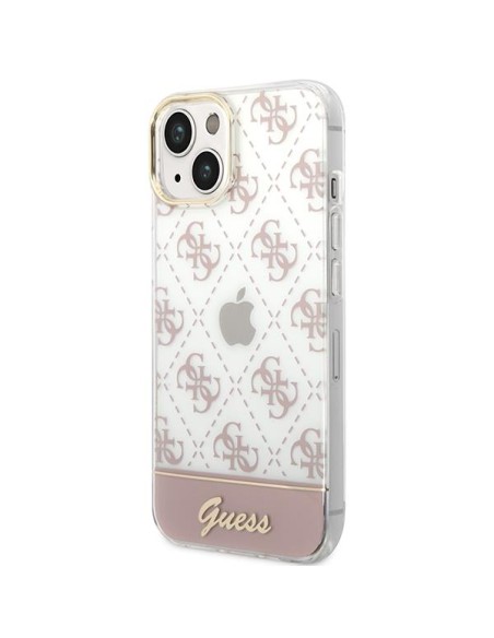 Guess 4G Pattern Script dėklas, skirtas iPhone 14 Plus – rožinis Guess 4G Pattern Script dėklas, skirtas iPhone 14 Plus – rožinis
