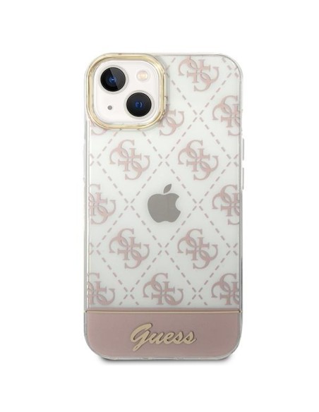 Guess 4G Pattern Script dėklas, skirtas iPhone 14 Plus – rožinis Guess 4G Pattern Script dėklas, skirtas iPhone 14 Plus – rožinis